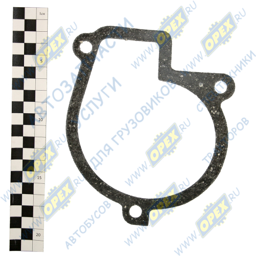 50-1307048-Б (0.8) Прокладка С/Ф; L=170х140 3отв.ф10 корпуса вод.насоса МТЗ; паронит 0,8 Techno Drive